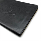Chanel Big CC Logo Caviar Leather Black Clutch — view 4