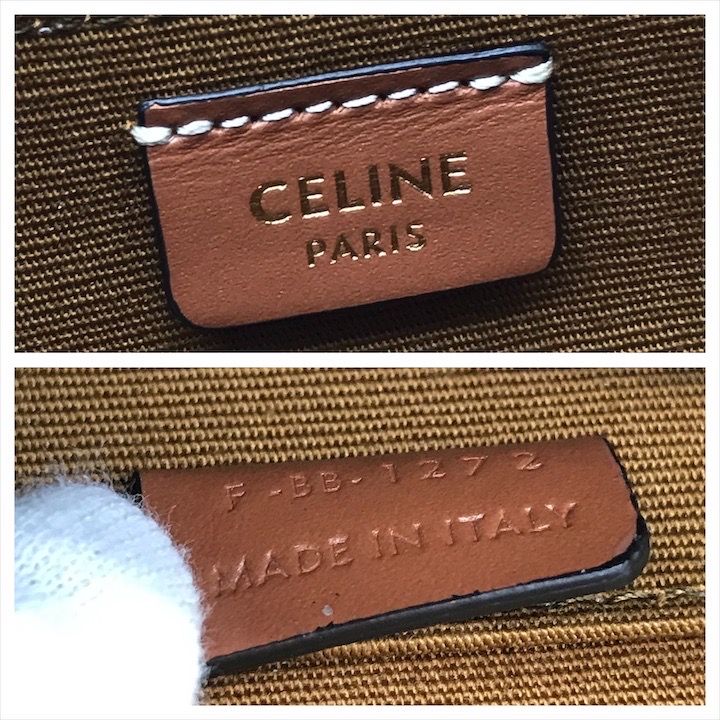 Celine Macadam Embroidery Triomphe Limited Edition Leather Shoulder Camera Bag — view 9