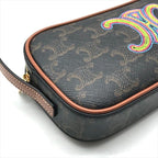Celine Macadam Embroidery Triomphe Limited Edition Leather Shoulder Camera Bag — view 6