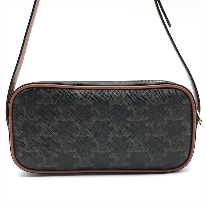 Celine Macadam Embroidery Triomphe Limited Edition Leather Shoulder Camera Bag — view 2