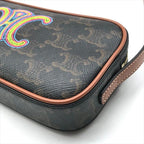 Celine Macadam Embroidery Triomphe Limited Edition Leather Shoulder Camera Bag — view 5