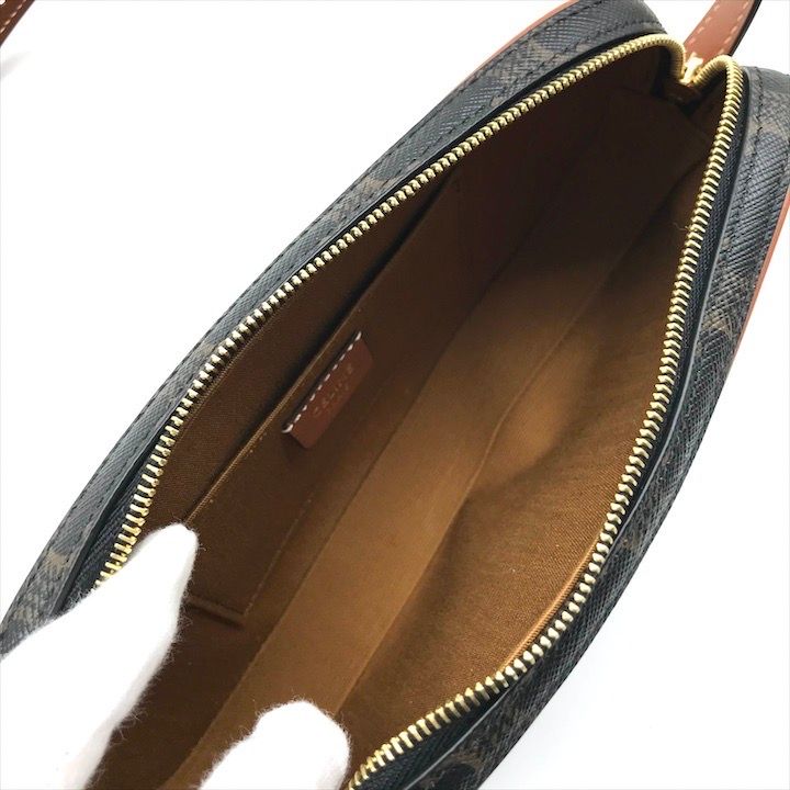 Celine Macadam Embroidery Triomphe Limited Edition Leather Shoulder Camera Bag — view 8