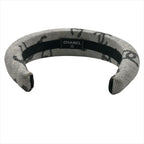 Chanel CC Logo Denim Headband Hair Gray All Over Pattern — view 3