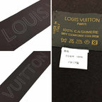 Louis Vuitton Cashmere Scarf Echarpe Perfo Brown — view 3