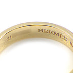 Hermes Ring Kelly TPM Double 2 two Finger Chain 18K Yellow Gold No 12 52 — view 4