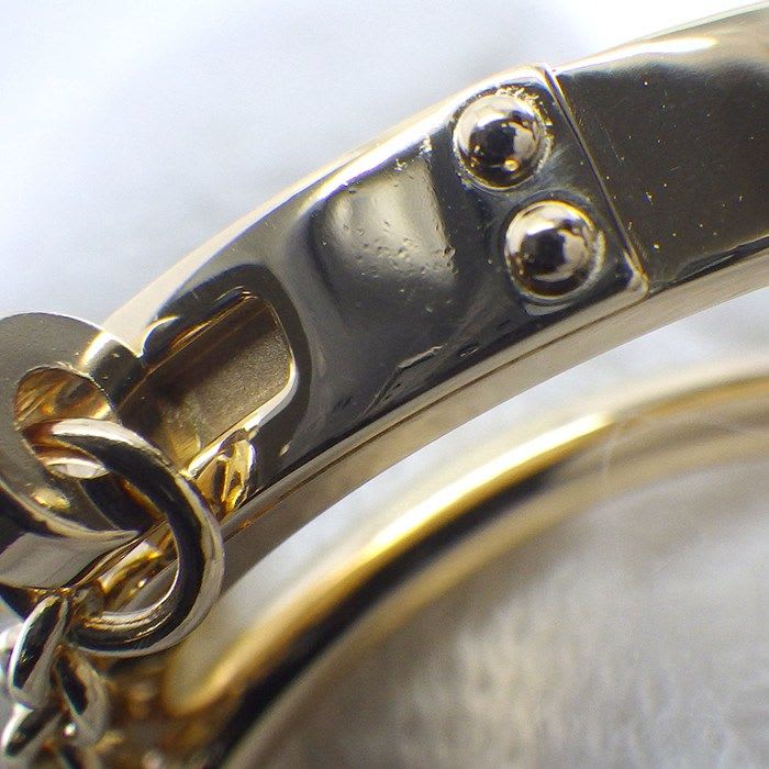 Hermes Ring Kelly TPM Double 2 two Finger Chain 18K Yellow Gold No 12 52 — view 7