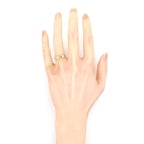 Hermes Ring Kelly TPM Double 2 two Finger Chain 18K Yellow Gold No 12 52 — view 8