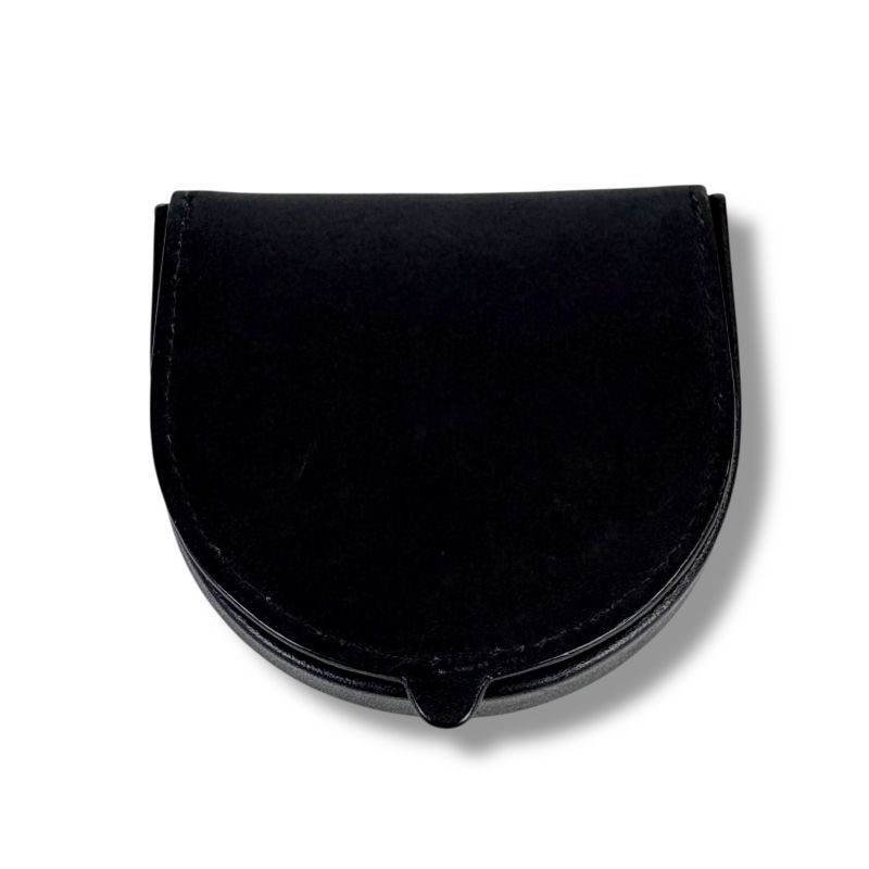 Loewe Anagram Logo Coin Case Purse Leather Black — view 2