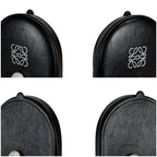Loewe Anagram Logo Coin Case Purse Leather Black — view 6