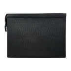 Louis Vuitton Clutch Bag Pochette Voyage Taiga Noir Black — view 3