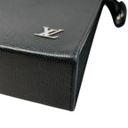 Louis Vuitton Clutch Bag Pochette Voyage Taiga Noir Black — view 7