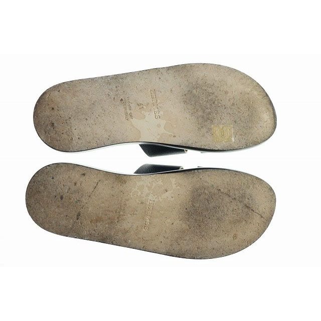 Hermes Izmir Sandals Size 41 Leather H Logo Black Aa — view 5