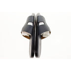 Hermes Izmir Sandals Size 41 Leather H Logo Black Aa — view 3