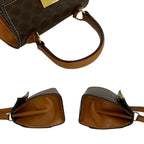 Celine Vintage Macadam Blason Ring Hardware Leather 2-Way Mini Handbag