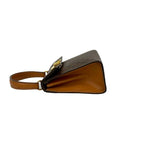 Celine Vintage Macadam Pattern Logo Ring Hardware Leather 2-Way Mini Handbag