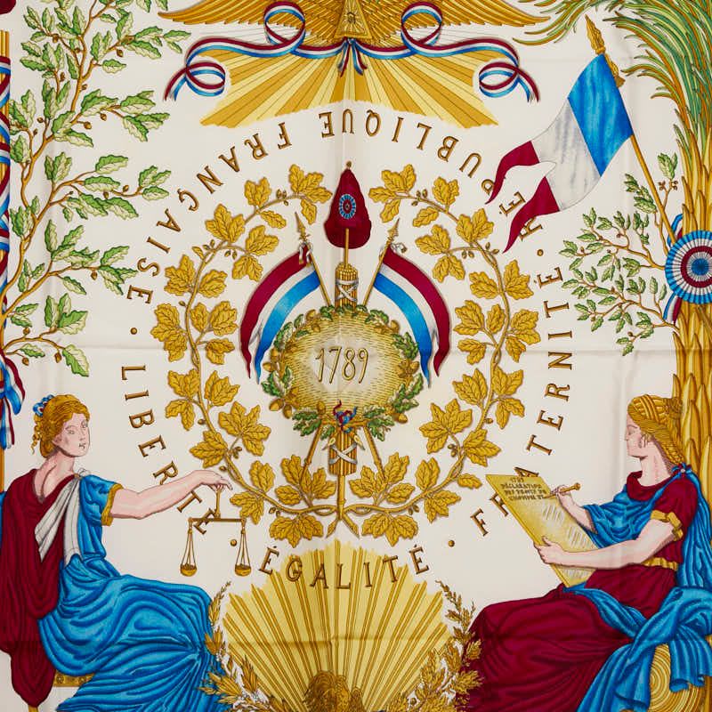 Hermes Carre 90 1789 Liberte Egalite Fraternite Republique Francaise — view 2