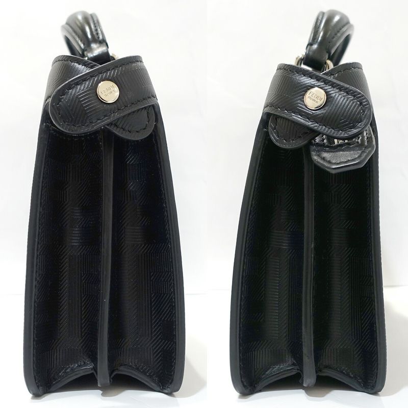 Fendi P-cub-iseeu X-cross 7 Va582 Leather BK — view 4