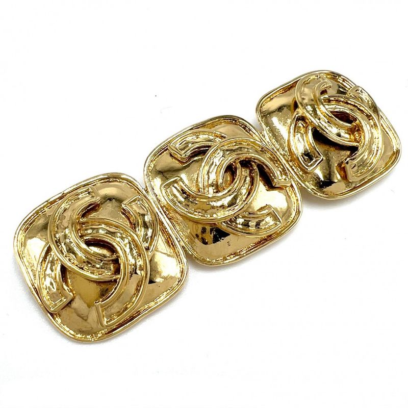 Chanel Brooch Coco Mark Square Vintage Accessory GP 94 P — view 4