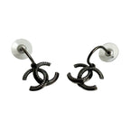 Chanel Coco Mark Motif Plated Earrings Accessories 13BB — view 5