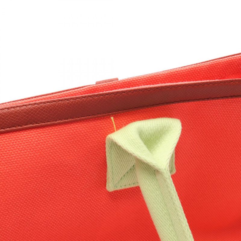 Hermes Tote Bag Petit Ash So Cabas Rose Jaipur Green Leather — view 7