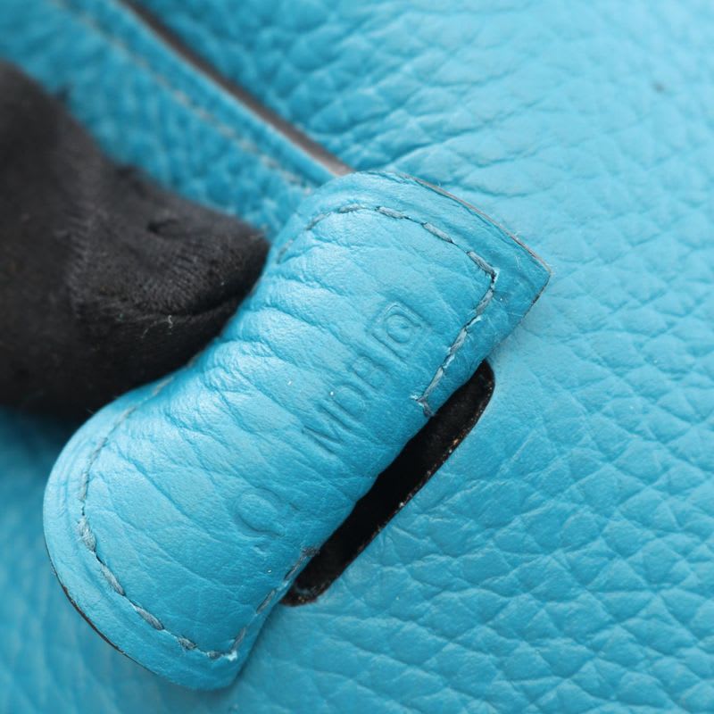 Hermes Shoulder Bag Evelyne 3 Trois GM Blue Paon Leather
