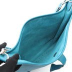 Hermes Shoulder Bag Evelyne 3 Trois GM Blue Paon Leather