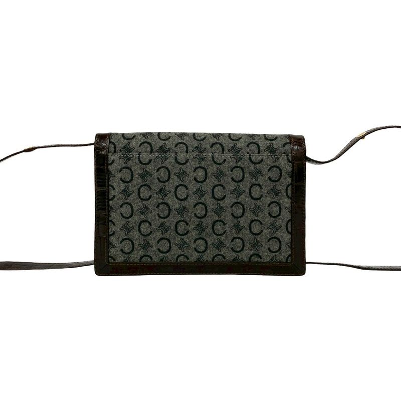 Celine Vintage C Macadam Logo Hardware Wool Leather — view 4