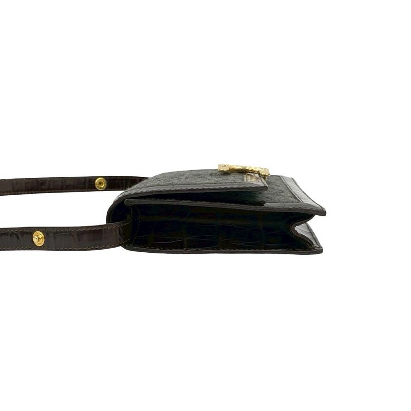 Celine Vintage C Macadam Logo Hardware Wool Leather — view 6