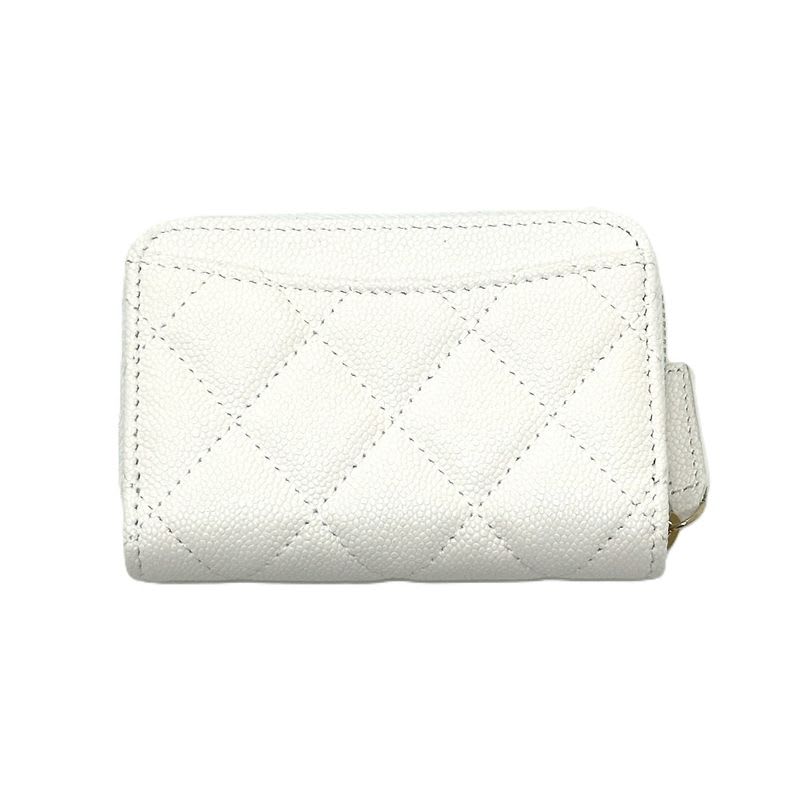 Chanel Coin Case Coco Mark Ap0216 Caviar Leather White — view 2