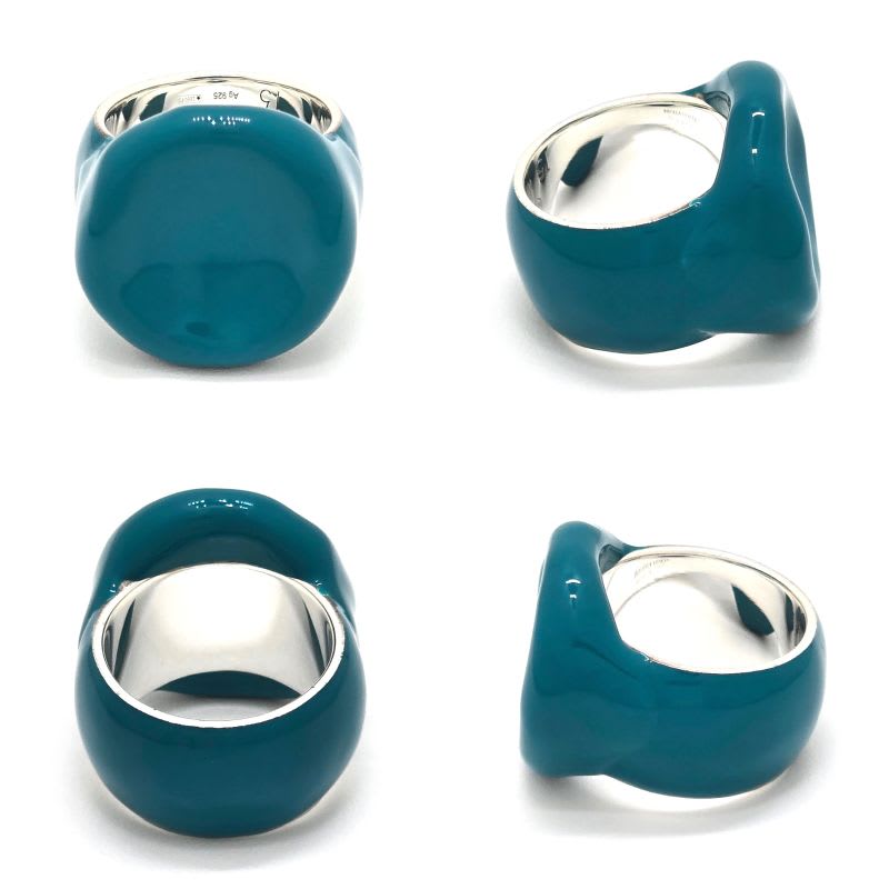 Bottega Veneta Enamel Paint Silver Signet Ring 15 Blaster Star — view 4
