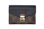 Louis Vuitton Portefeuille Pallas Compact Trifold Wallet Monogram Canvas Brown