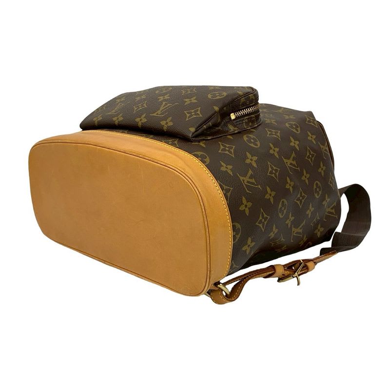 Louis Vuitton Vintage Montsouris Monogram Leather Drawstring Rucksack Sac — view 9
