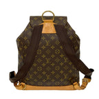 Louis Vuitton Vintage Montsouris Monogram Leather Drawstring Rucksack Sac — view 4