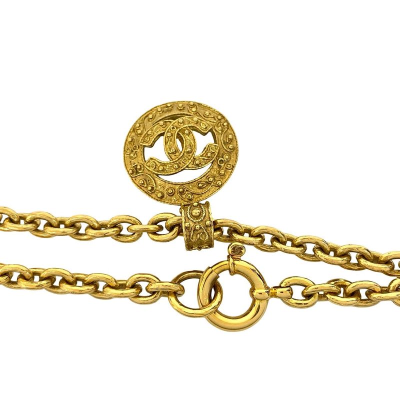 Chanel Vintage Coco Motif GP Chain Necklace Pendant Accessory 94A — view 4