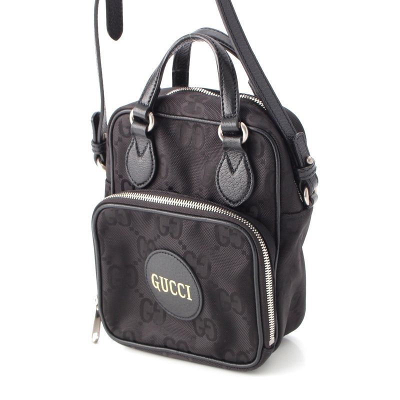 Gucci GG Nylon Leather Off The Grid 2-Way Shoulder Bag Black — view 3