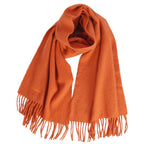 Hermes Muffler Shawl Fringe Cashmere 1 Scarf — view 3