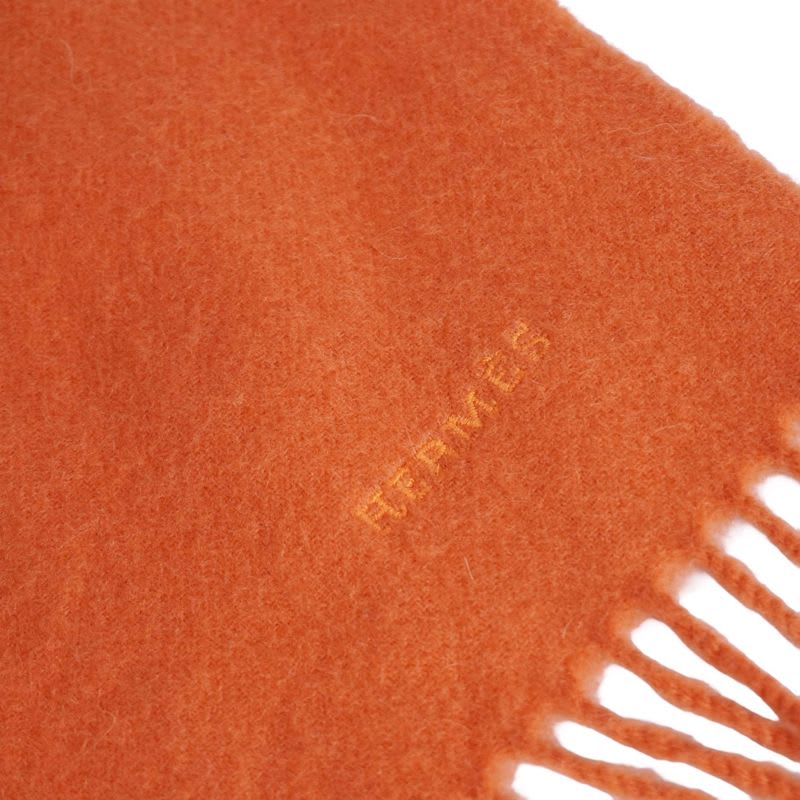 Hermes Muffler Shawl Fringe Cashmere 1 Scarf — view 4