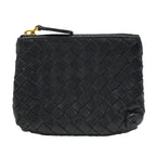 Bottega Veneta Intrecciato Coin Case Purse Compact Leather Black — view 2