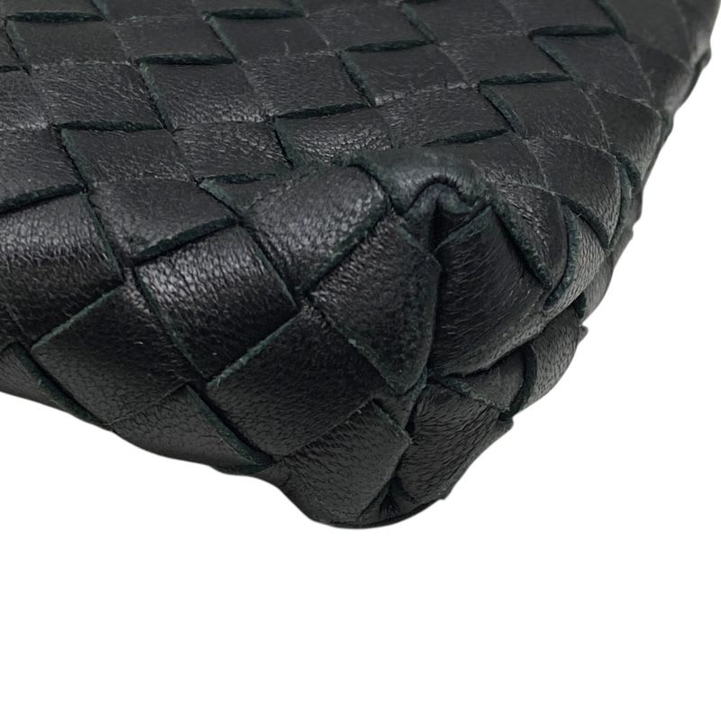 Bottega Veneta Intrecciato Coin Case Purse Compact Leather Black — view 4