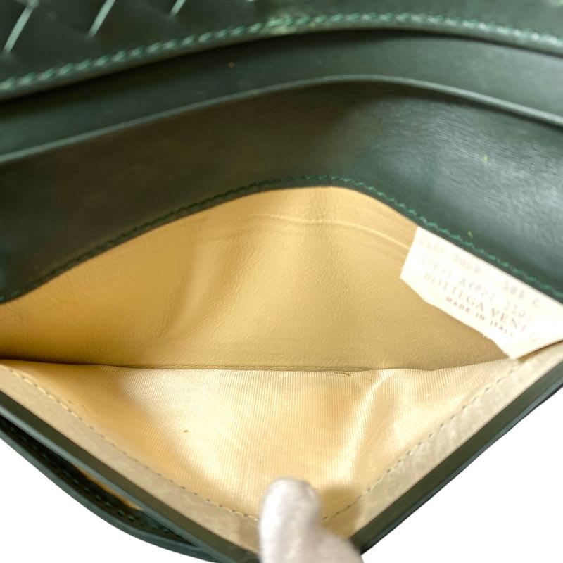 Bottega Veneta Intrecciato Bifold Long Wallet Billfold Leather Green — view 7