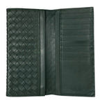 Bottega Veneta Intrecciato Bifold Long Wallet Billfold Leather Green — view 5