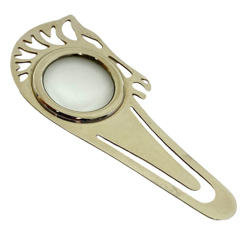 Hermes Cheval Loupe Magnifying Glass Bookmarker Bookmark Horse Animal Metal — view 3