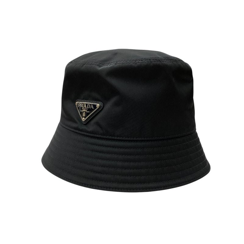 Prada Hat 2 Hc137 Bucket Nylon Triangle Logo Plate XL Em4900 — view 2