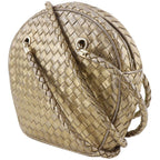 Bottega Veneta Intrecciato Calf Gold Shoulder Bag