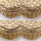Bottega Veneta Intrecciato Calf Gold Shoulder Bag