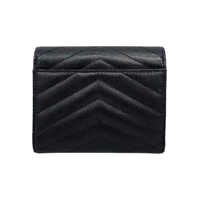 Saint Laurent Trifold Wallet Monogram Compact Threefold Textured — view 2