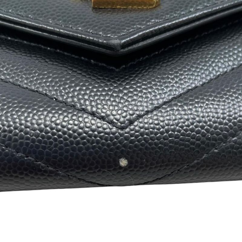Saint Laurent Trifold Wallet Monogram Compact Threefold Textured — view 7