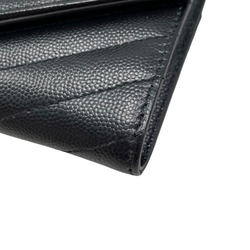 Saint Laurent Trifold Wallet Monogram Compact Threefold Textured — view 4