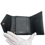 Saint Laurent Trifold Wallet Monogram Compact Threefold Textured — view 9