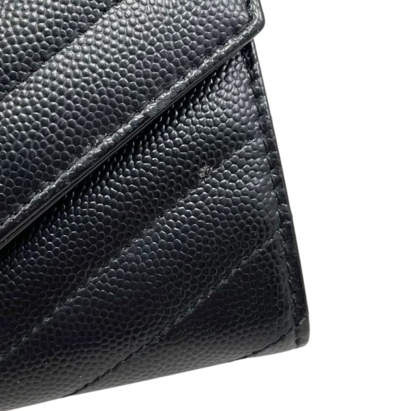 Saint Laurent Trifold Wallet Monogram Compact Threefold Textured — view 8